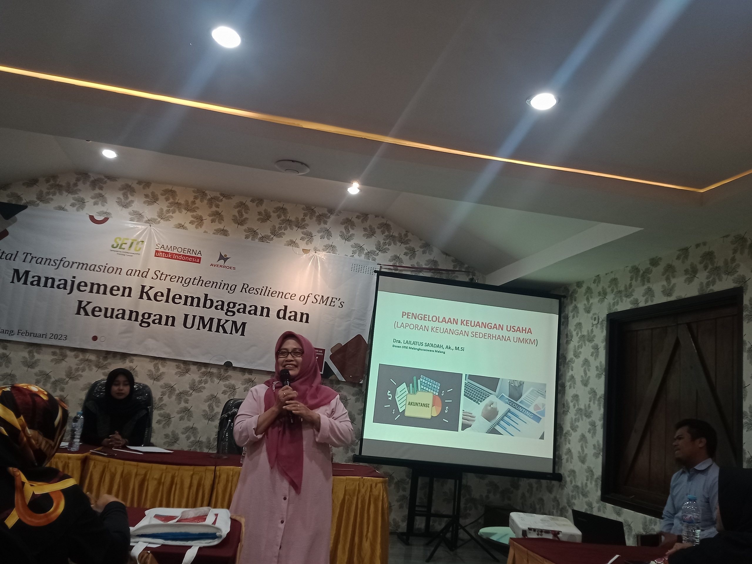 Dra. Lailatus Sa’adah, Ak.M, Si, Sekolah Tinggi Ilmu Ekonomi (STIE) ABM Malang Kucecwara menjelaskan pentingnya pengelolaan keuangan (23/02/2023).